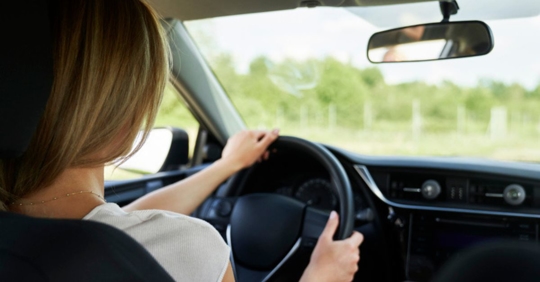 teen driver behind wheel